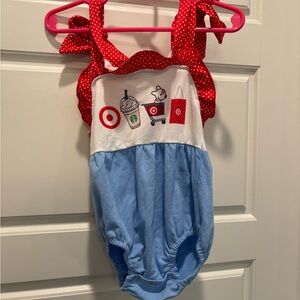 Target x Starbucks Baby Romper - Red, White & Blue
